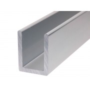 П-образен алуминиев профил за стъкло с дебелина 10 мм - 2.5 метра