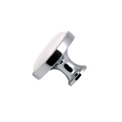 KAMA 8527 Retro Furniture Handle - With Screw, Ceramic + Chrome