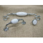 KAMA 8542 Retro Furniture Handle - 96 mm, Ceramic + Chrome KAMA 8542 Retro Furniture Handle - 96 mm, Ceramic + Chrome