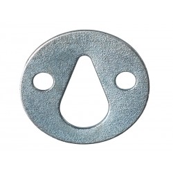 Плоска метална планка с крушовиден отвор за окачване - ф35 мм