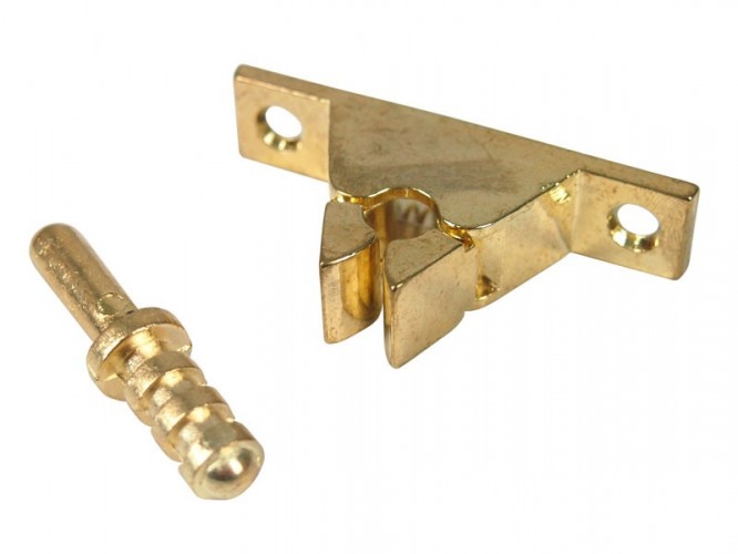 Metal Door Stopper With Locking Mechanism - Gold