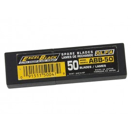 Olfa Excel Black ABB Spare Blades - 9 mm, Pack of 50