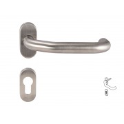 Dormakaba Pure 8100V Handle For Narrow Stile Doors - For Cylinder, Inox, Right