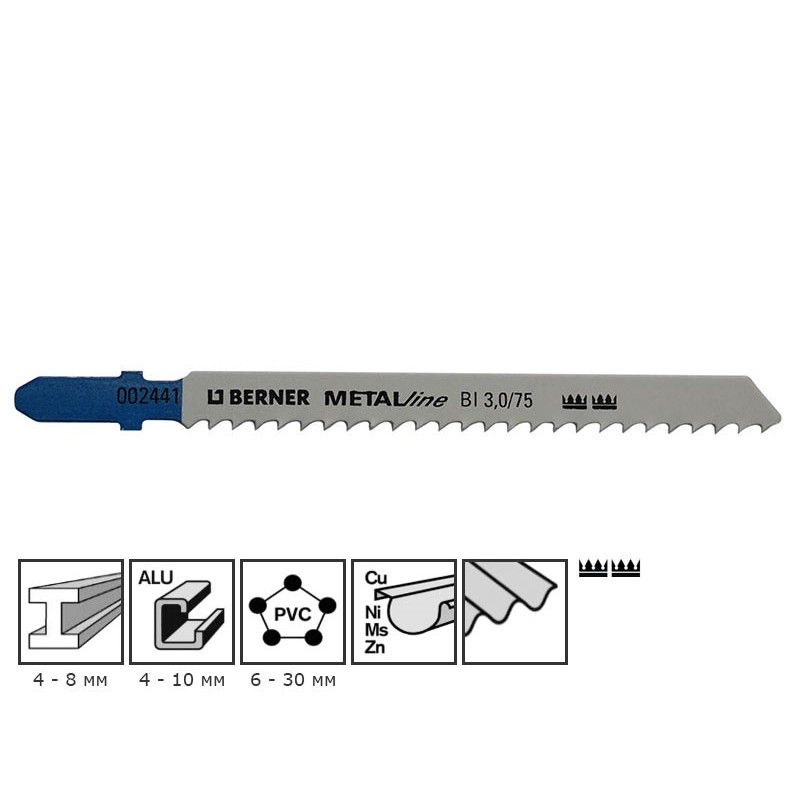 Нож за зеге за метал Berner MetalLine BI 3.0/75 - 2441