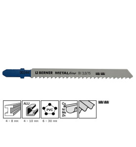 Berner MetalLine BI 3.0/75 Jigsaw Blades