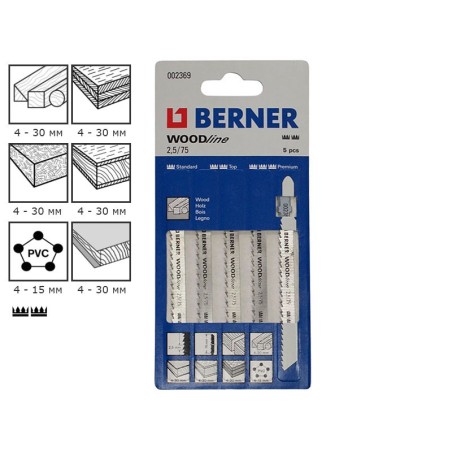 Berner WoodLine 2.5/75 Jigsaw Blades