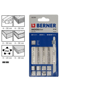 Berner WoodLine 2.5/75 Jigsaw Blades