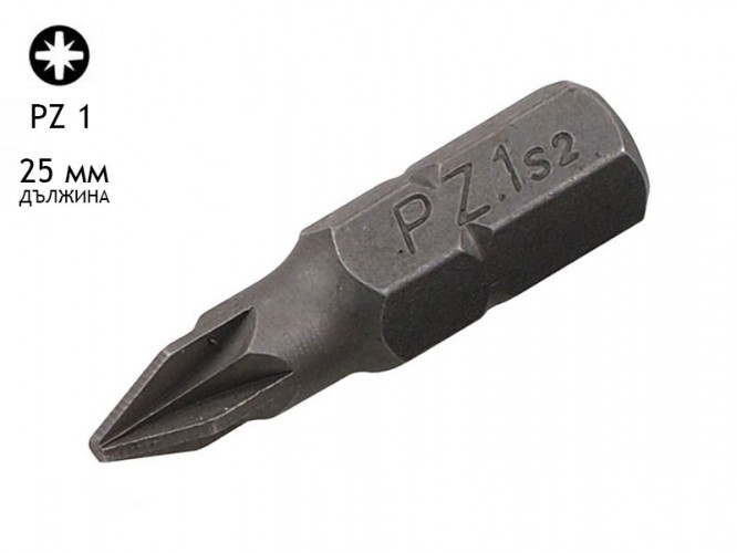 KAMA PZ Screwdriver Bit - PZ 1, 25 mm