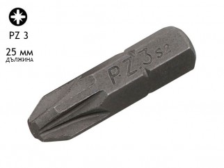KAMA PZ Screwdriver Bit - PZ 3, 25 mm
