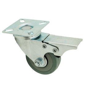 BQ08-S Ball-bearing Castor With Plate And A Brake