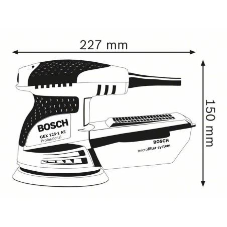 Eксцентършлайф BOSCH GEX 125-1 AE Professional
