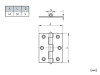 Шарнирна панта за мебели и кутии Metal - 40 х 50 мм, Схема