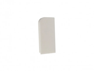 End Cap For PVC Convex Skirting - Mini, Right, White