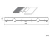 Aluminium corner connecting profile for 38 mm kitchen countertops - Scheme