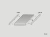 Aluminium Profiles For 28 mm Kitchen Countertops - Left and right, Scheme