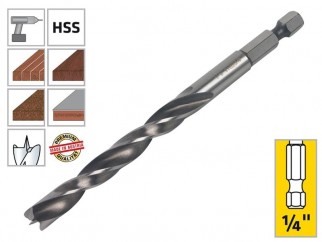 Alpen Profi Holz Drill Bit For Wood - 1/4" Hexagonal Shank, 8 mm