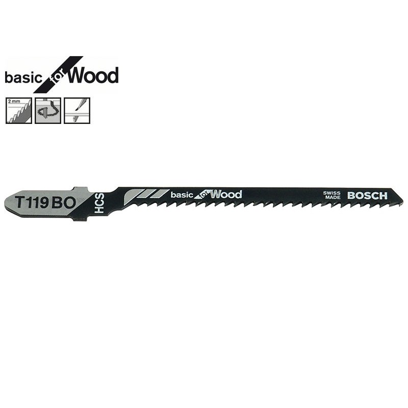 Нож за зеге за дърво Bosch Basic for Wood T119BO