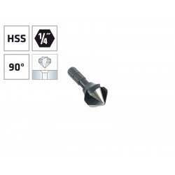 Конусовиден зенкер за метал с 1/4" опашка Alpen HSS - ф12.4 мм, М6