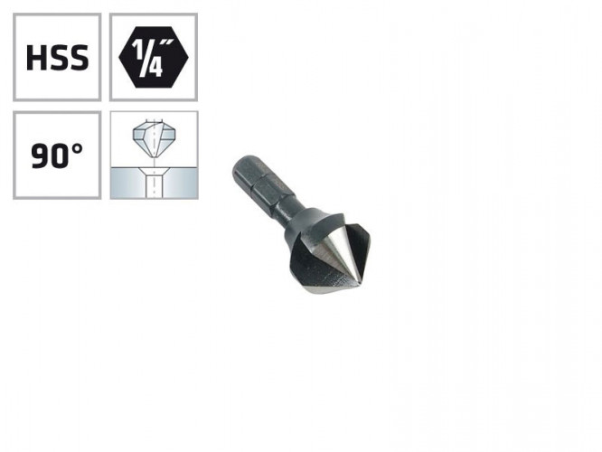 Alpen HSS Countersink For Metal - 12.4 mm, M6