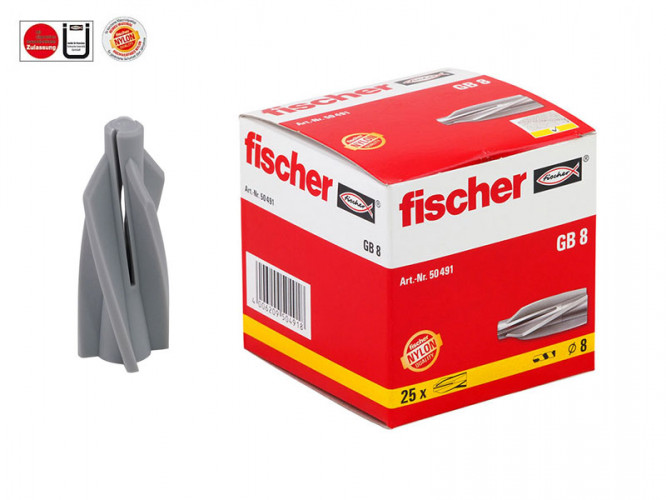 Пластмасови дюбели за газобетон (итонг) Fischer GB 8