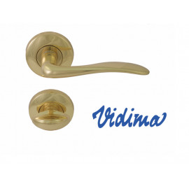 Vidima Sirius door handels - WC, polished brass