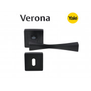 Дръжки за врати Yale Verona - Обикновен ключ, черен мат