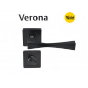 Дръжки за врати Yale Verona - WC сервизна, черен мат
