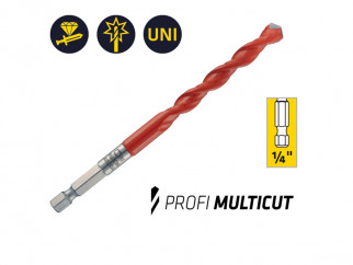 Alpen Profi Multicut Universal Drill Bit - 1/4" Hexagonal Shank, 8 mm
