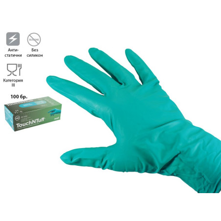Ansell TouchNTuff 92-600 Nitrile Gloves For Single Use - Size M, 100 pcs
