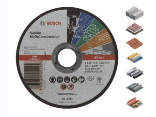 Cutting disc BOSCH Rapido MultiConstruction 125x1.0mm
