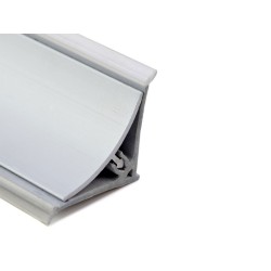 Aluminium Convex Skirting - Y-Type, Matte Chrome