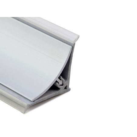 Aluminium Convex Skirting - Y-Type, Matte Chrome