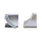 Aluminium Convex Skirting - Y-Type, Matte Chrome