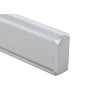 End Cap For Convex Skirting - Right, Matte Chrome