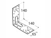 DMX KP 5 Wide Strengthened Angle Bracket - 140 x 140 x 65 mm