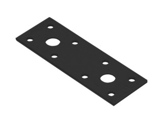 LP 1C Flat Metal Plate Black - 100 x 35 mm