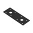 DMX LP 1C Flat Metal Plate Black - 100 x 35 mm