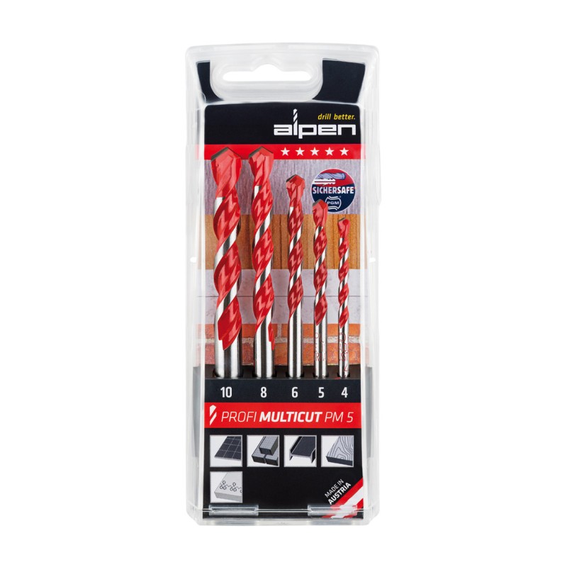 Alpen Profi Multicut PM 5 Universal Drill Bits Set Alpen Profi Multicut PM 5 Universal Drill Bits Set
