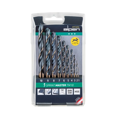 Alpen HSS Sprint TM 10 Drill Bits Set