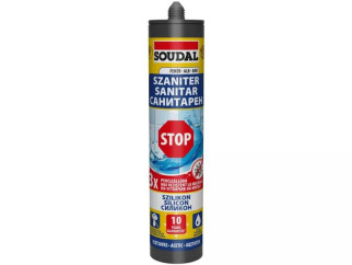 Санитарен силикон за кухни, бани и влажни помещения Soudal - 280 мл, Черен