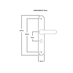 Shield door handles YALE key hole