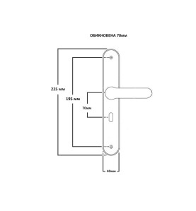 Viduma Sirius door handles - for cylinder, brass