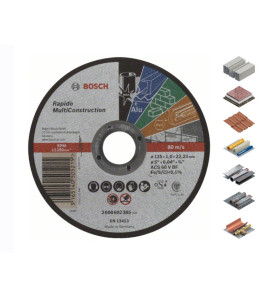 Диск за рязане BOSCH Rapido MultiConstruction 125x1.0mm