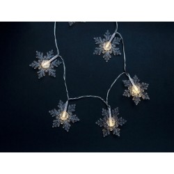 Christmas Indoor Plastic snowflake 10LED WW 1m