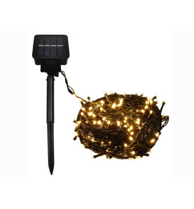 Christmas 100 LED String WW 10m with Solar Spike