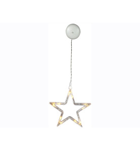 Christmas Window Decoration Star 10 LED WW