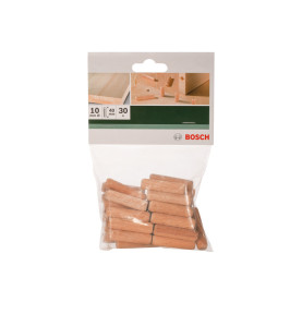 Wooden Dowels BOSCH ∅10 x 40 mm - 30pcs