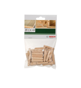Wooden Dowels BOSCH ∅10 x 40 mm - 120pcs