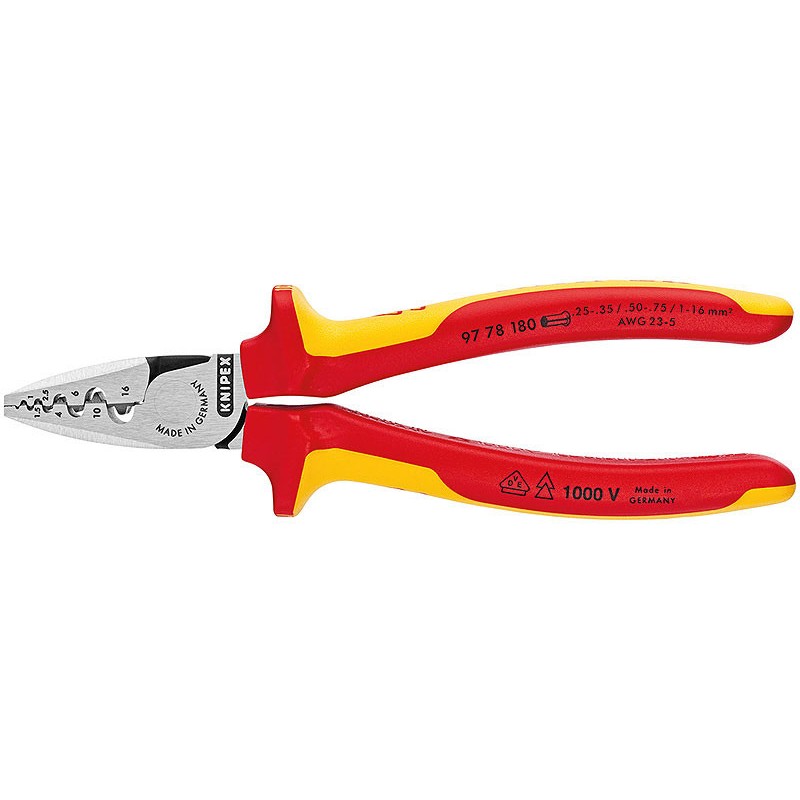 Crimping Pliers KNIPEX for wire ferrules 1000V - 180mm