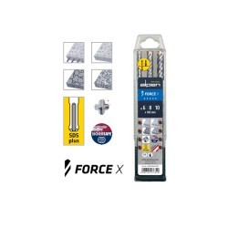 Комплект свредла за армиран бетон Alpen SDS-plus ForceX - 3ч.